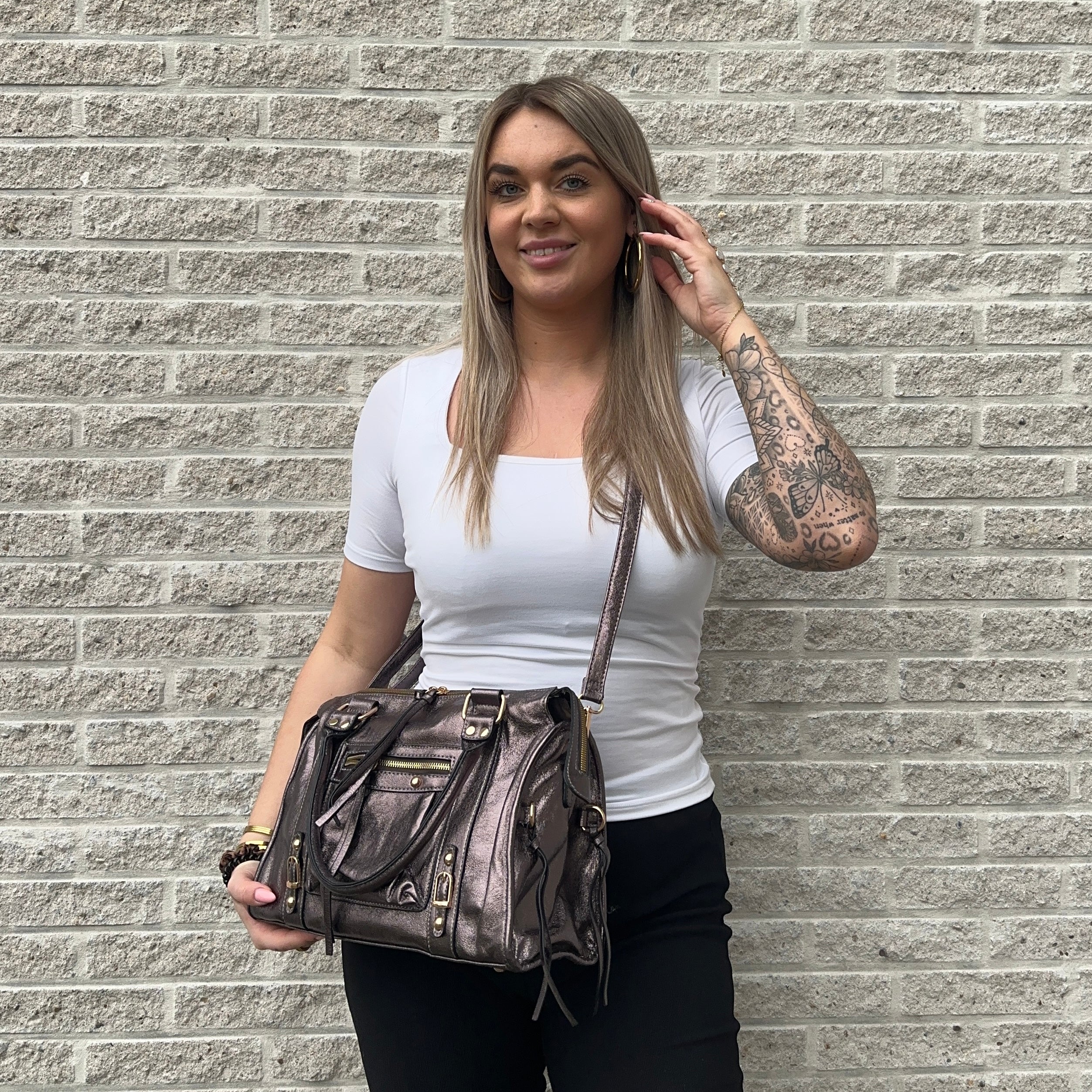 Liv Shiny Large Tas - Grijs