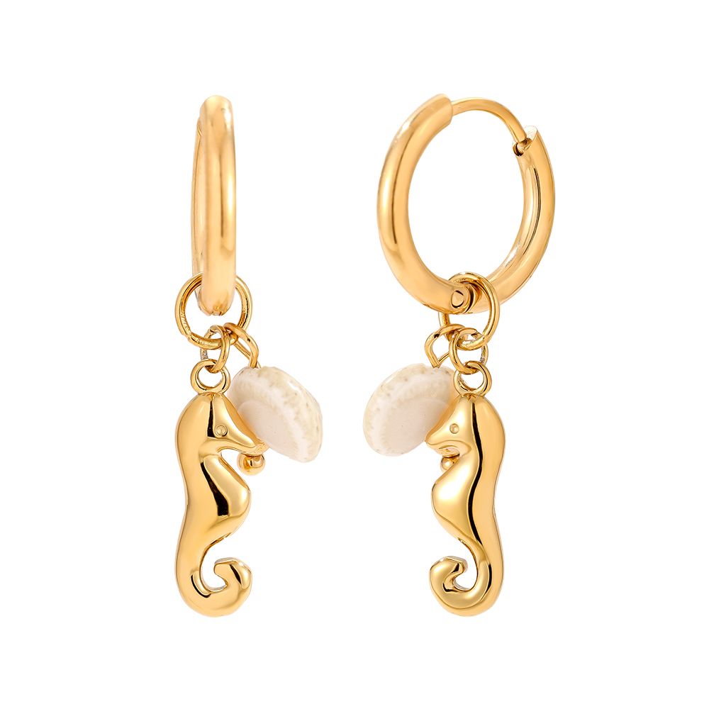 Seahorse Earrings - Gold
