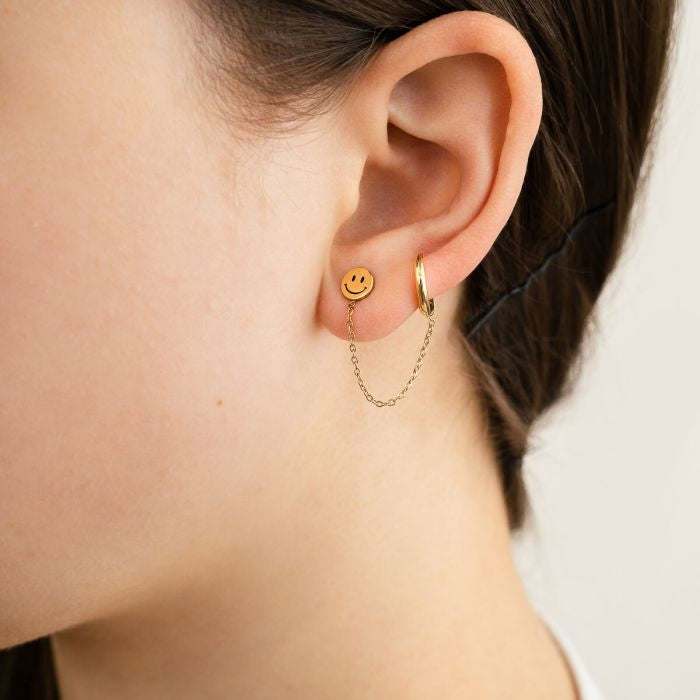 Ear Candy Smiley - Silver