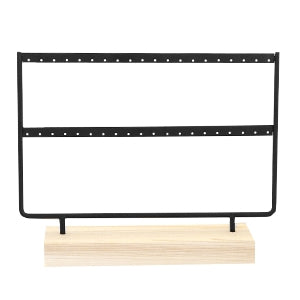 Oorbellen Display 2 Rij - Zwart