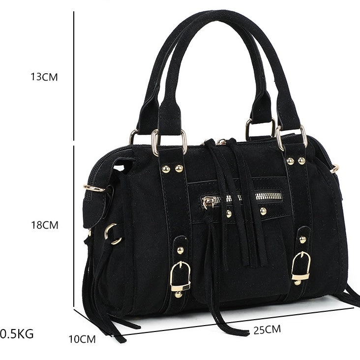 Liv Classic Suède Medium Tas - Koffie Bruin
