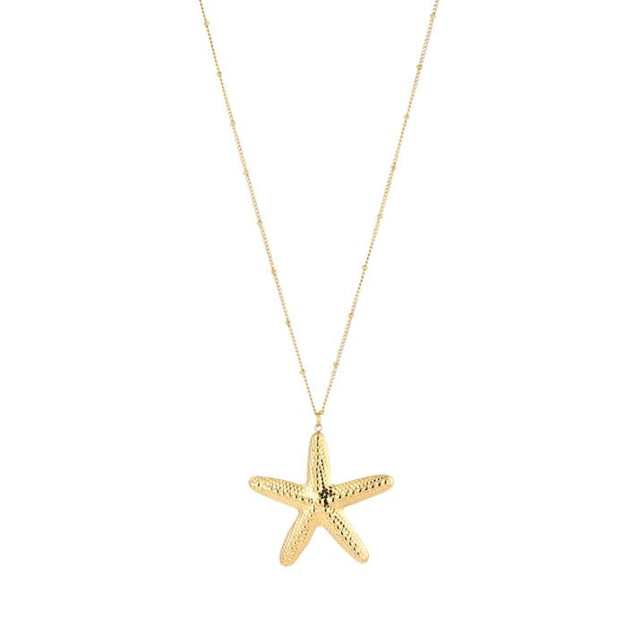 Starfish Necklace 80 cm - Gold