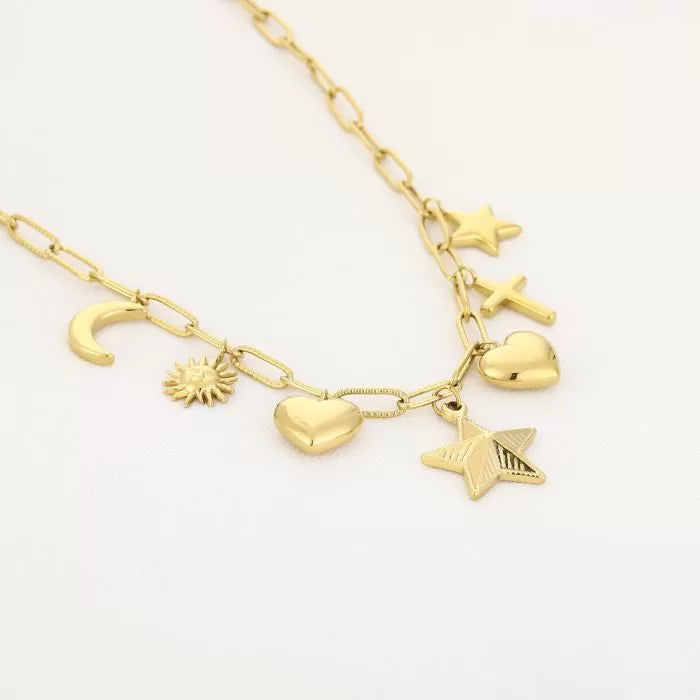 Bedels Stars Necklace 40 cm - Gold