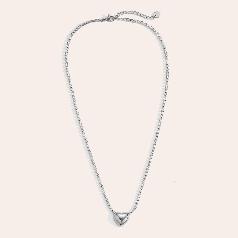 Elisa Necklace 40 cm - Silver