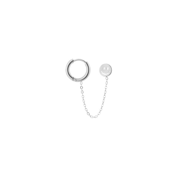 Ear Candy Smiley - Silver