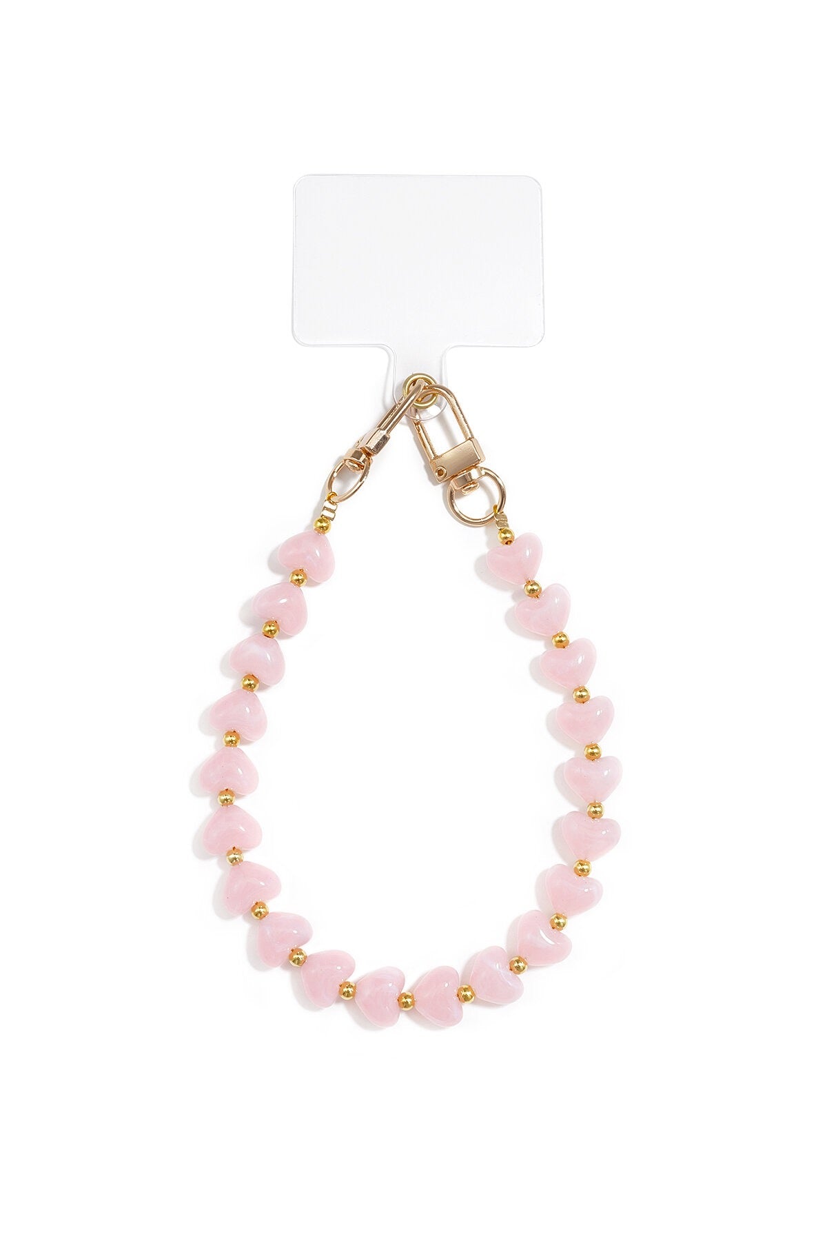 Telefoonkoord Hartjes - Licht Roze