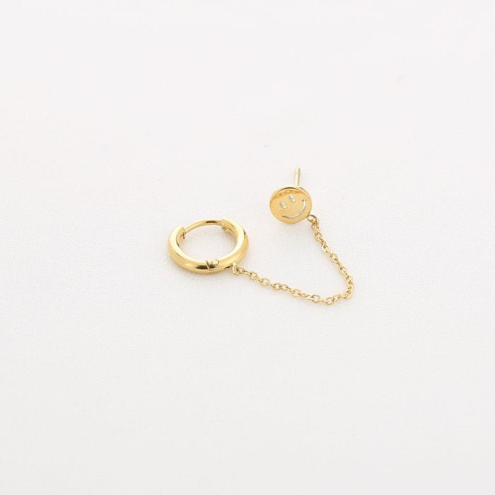 Ear Candy Smiley - Gold