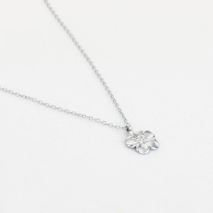 Basic Bloem Necklace 40 cm - Silver