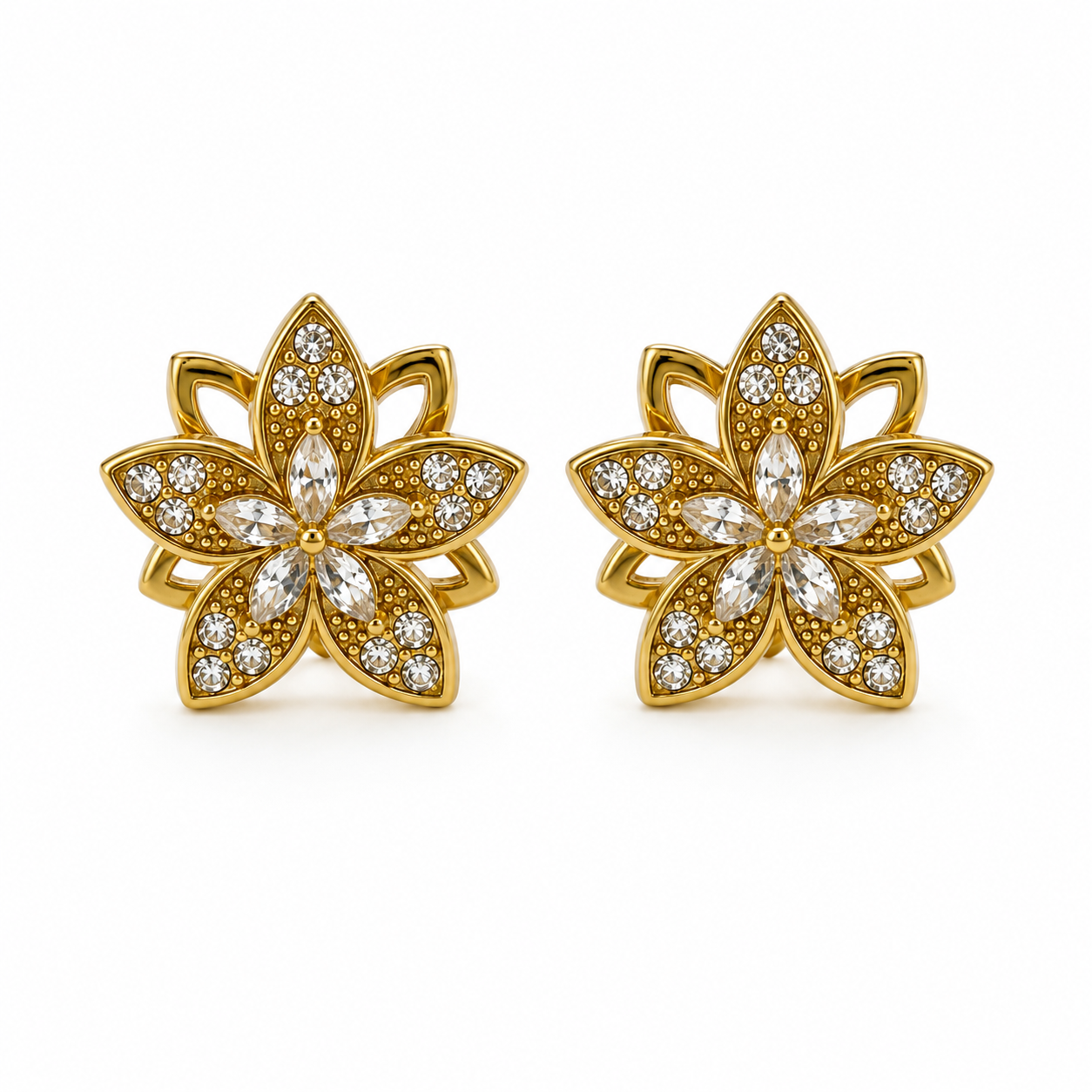 Ear Stud Anti-Stress Flower - Gold