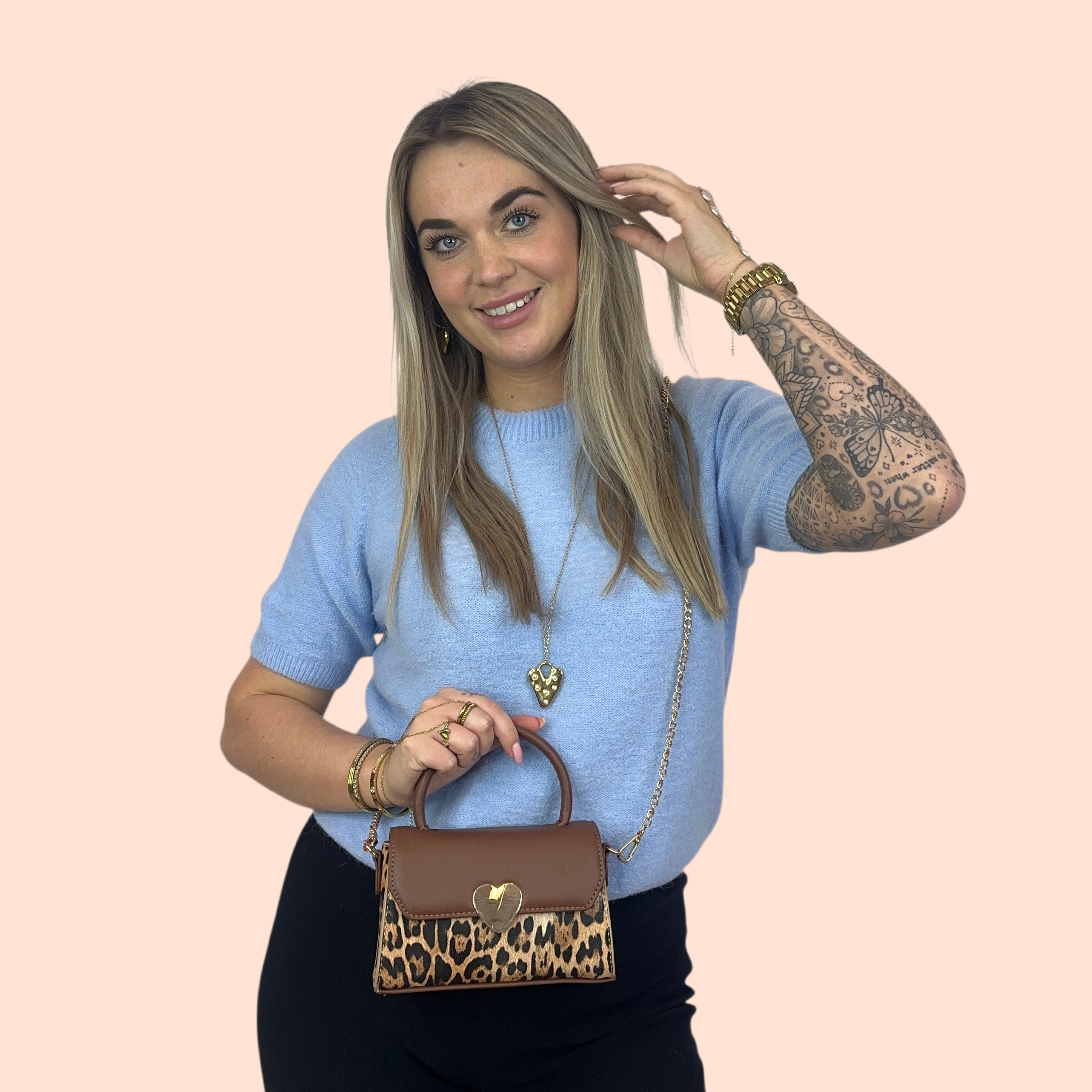 Iris Panter Tas - Bruin