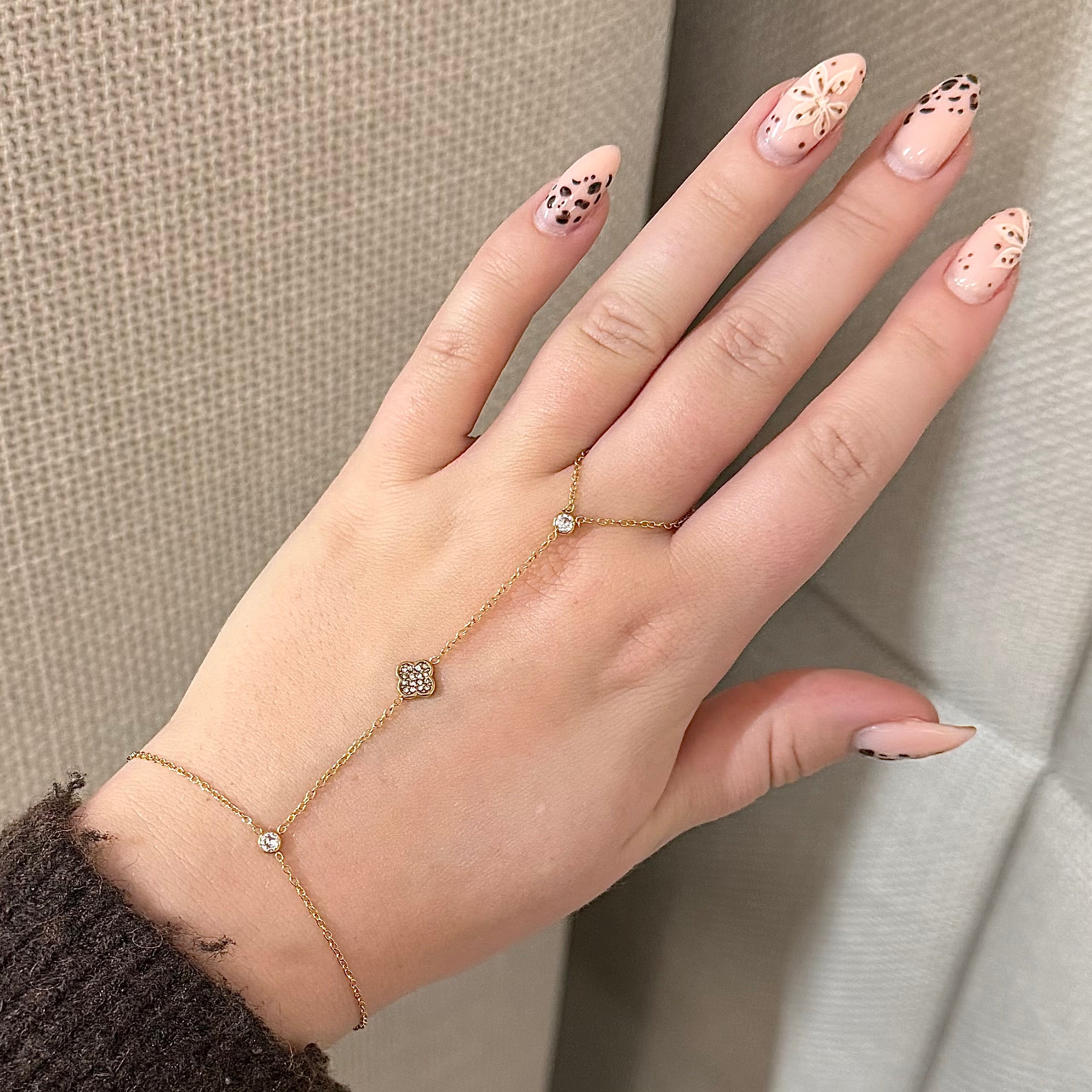 Handchain Lucky Diamond - Gold
