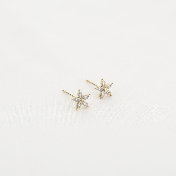 Ear Stud Flower - Gold
