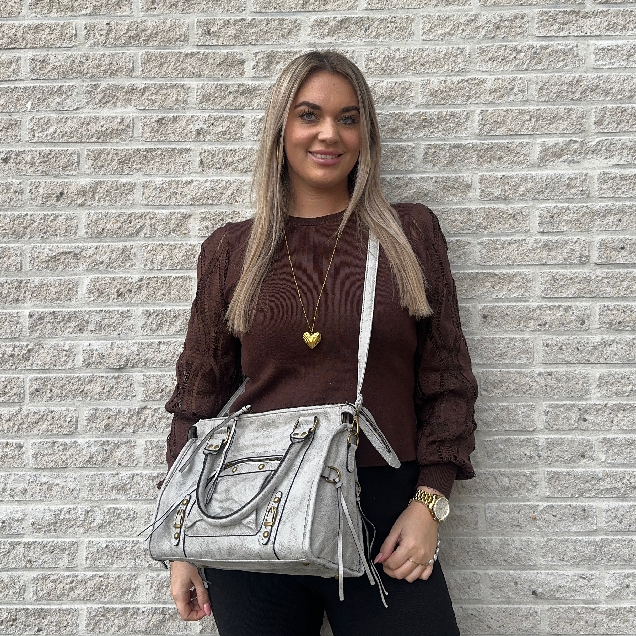 Liv Blossom Large Tas - Licht Grijs