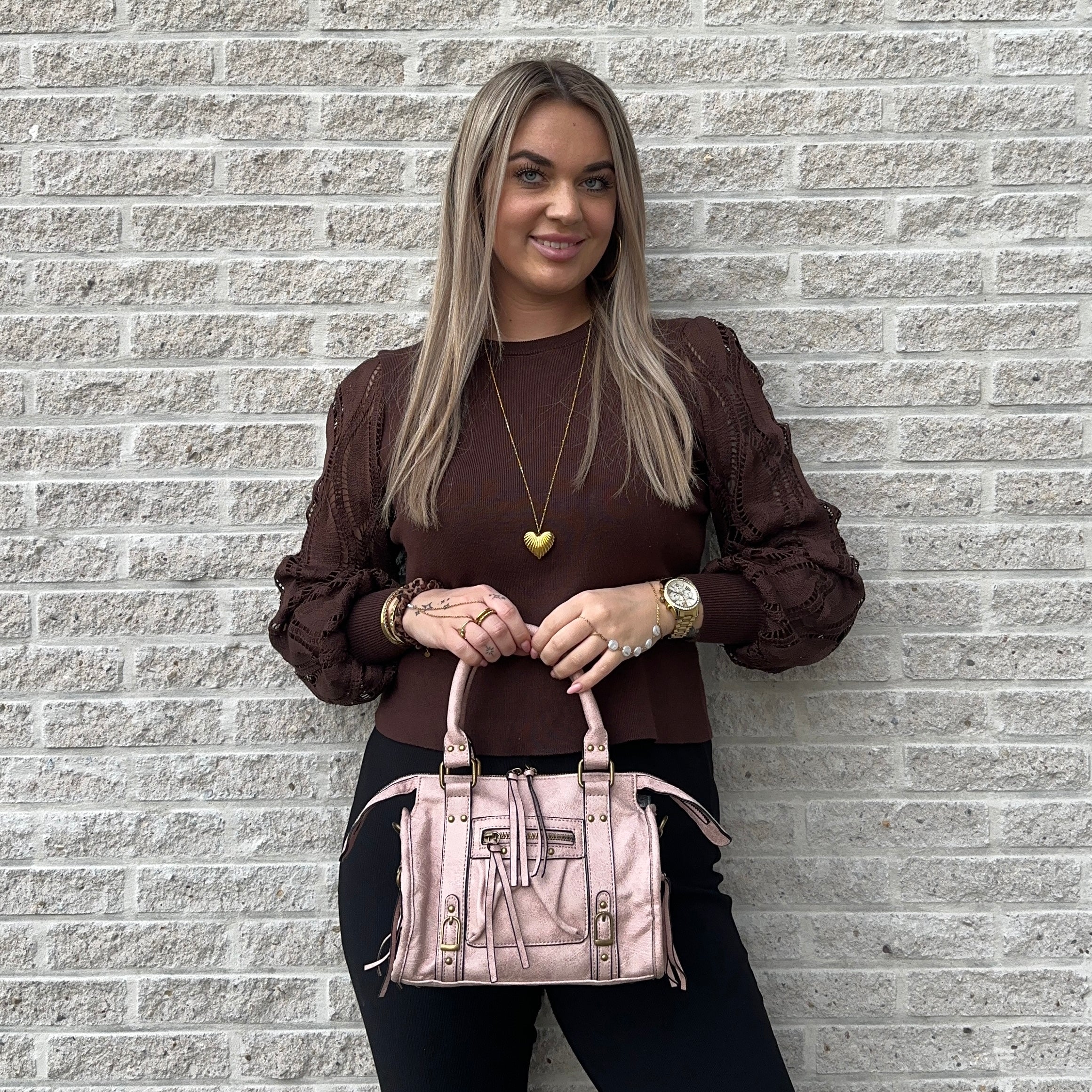 Liv Blossom Medium Tas - Licht Roze