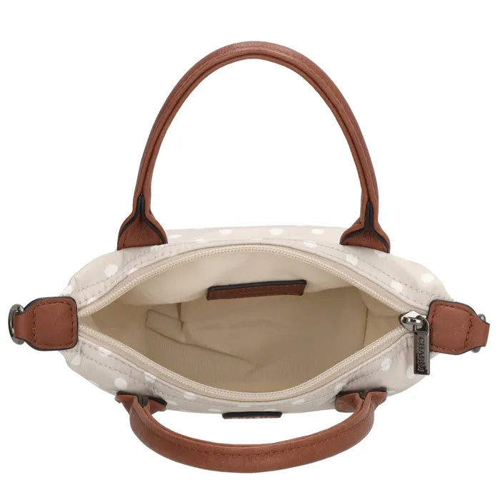 Charm London Small Tas - Polka Dot Beige