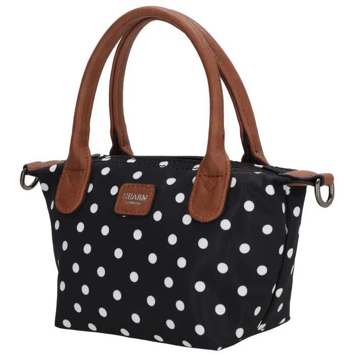 Charm London Small Tas - Polka Dot Zwart