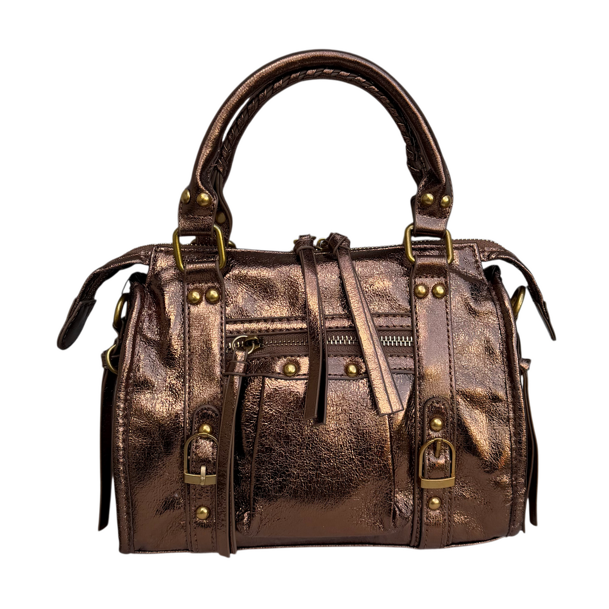 Liv Glitter Medium Tas - Brons