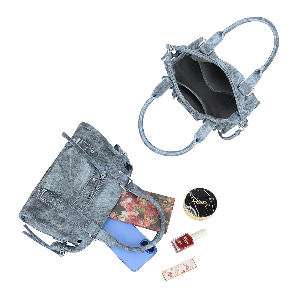 Liv Denim Medium Tas - Donker Denim