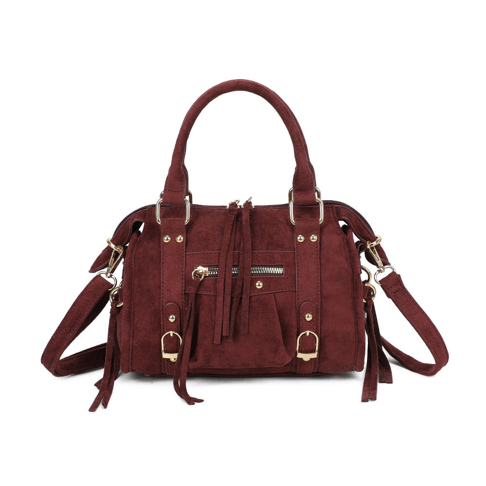 Liv Classic Suède Medium Tas - Burgundy
