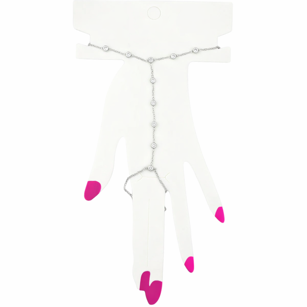 Handchain Studs - Silver