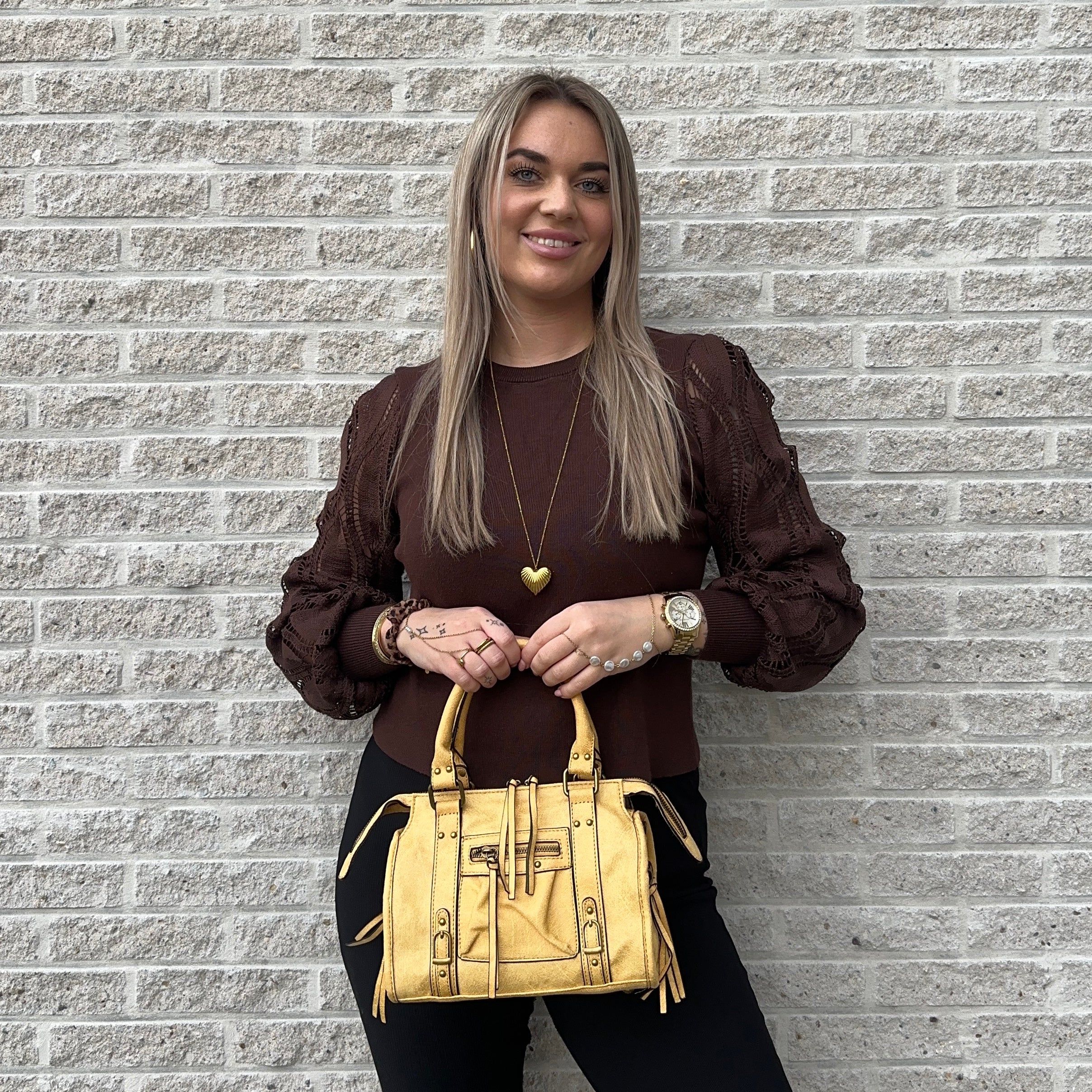 Liv Blossom Medium Tas - Geel