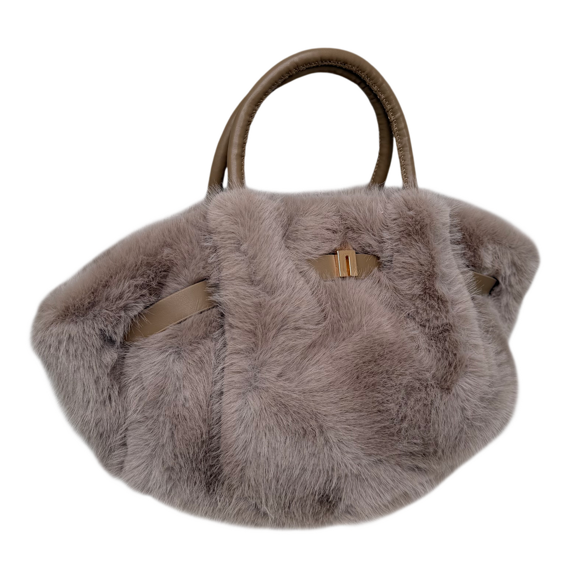 Marley Fluffy Small Tas - Taupe