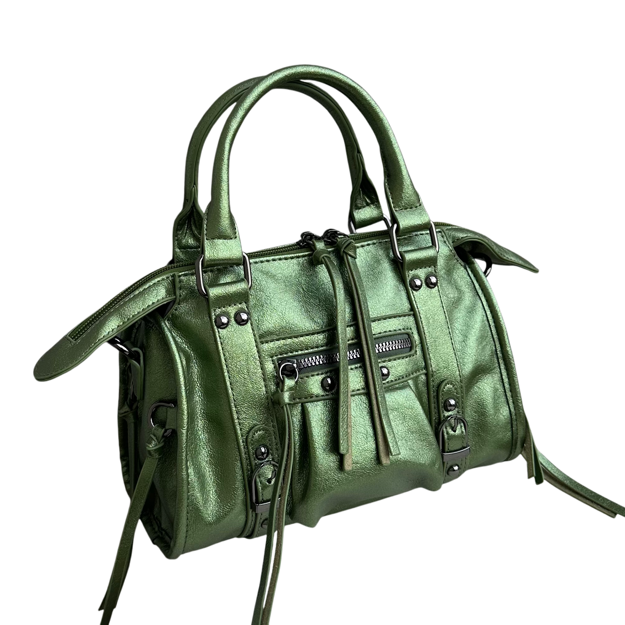 Liv Glowy Medium Tas - Metallic Army Groen