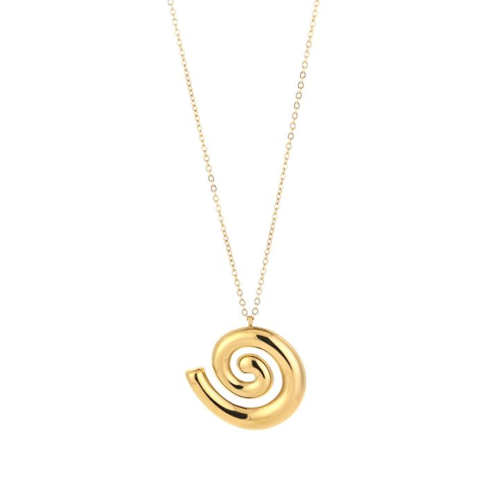 Swirl Necklace 90 cm - Gold