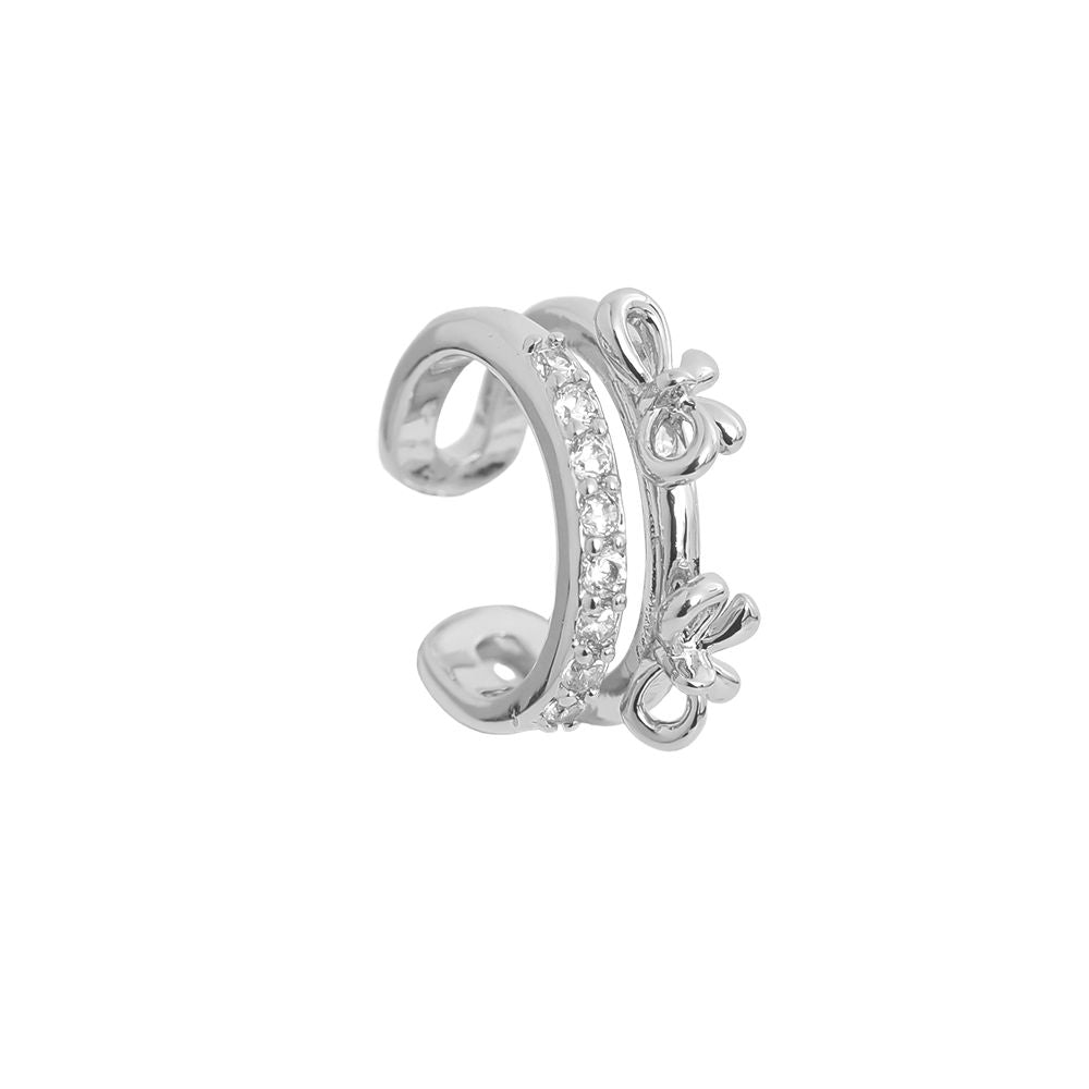 Earcuff Strikjes - Silver