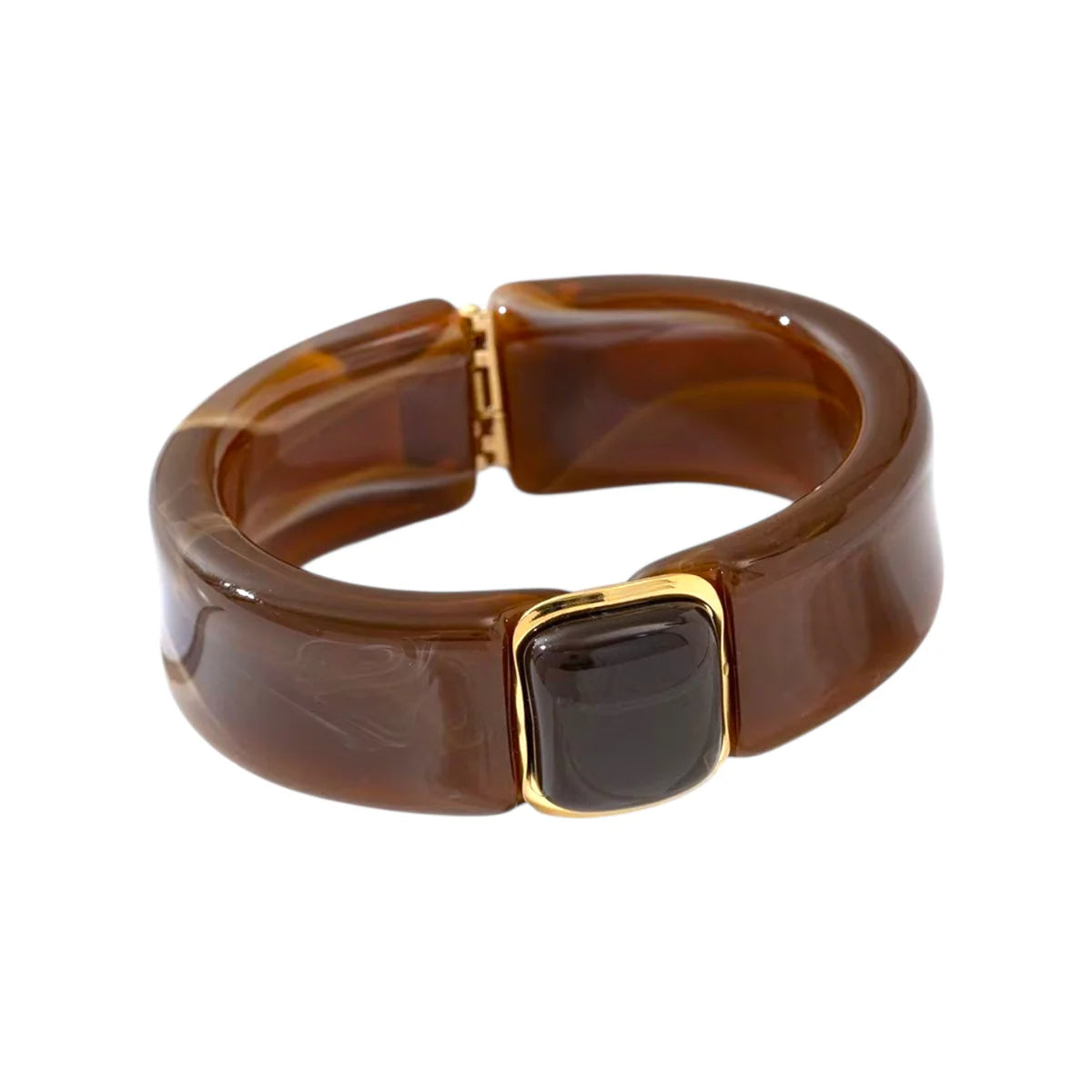 Mila Bangle Bracelet - Gold D. Brown