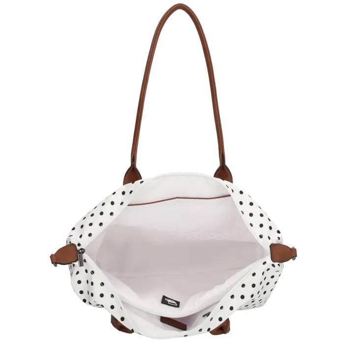 Charm London Buckingham Tas - Polka Dot Wit