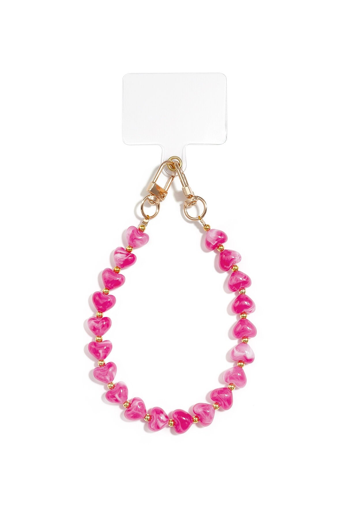 Telefoonkoord Hartjes - Roze