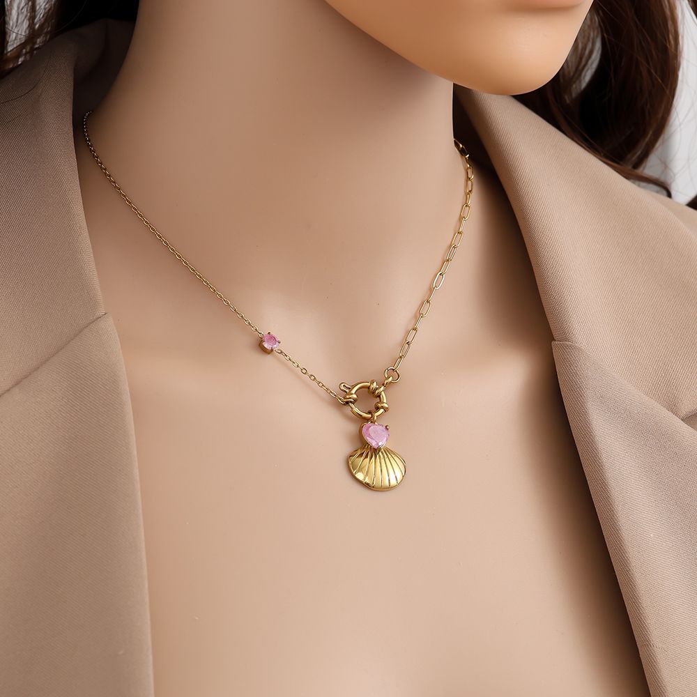 Lovely Shell Necklace 43 cm - Silver