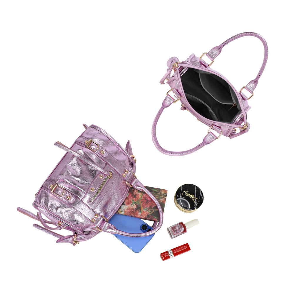 Liv Shiny Medium Tas - Metallic Lila