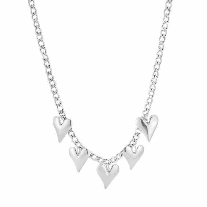 Figure Big Heart Necklace 40 cm - Silver