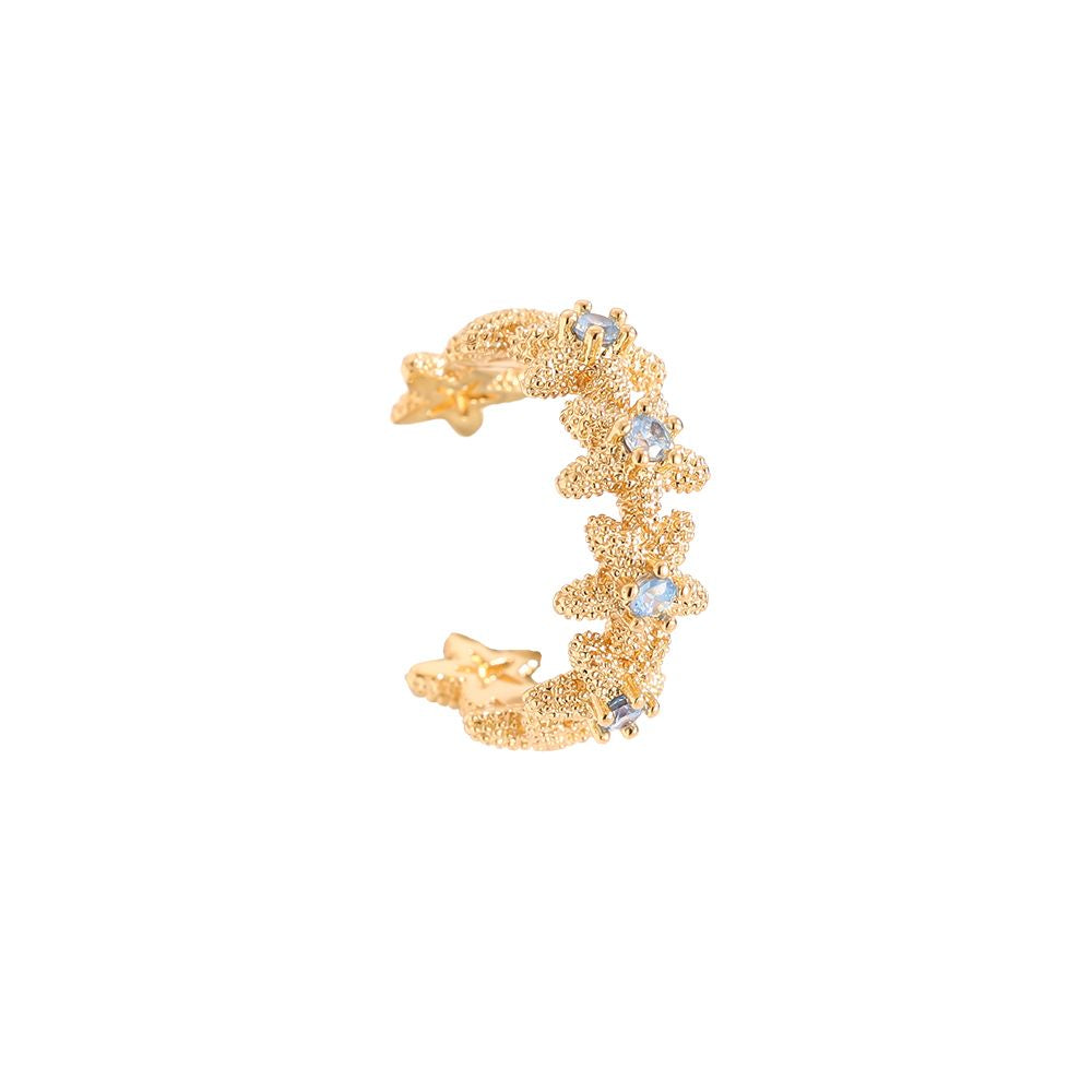 Earcuff Sea Blue - Gold