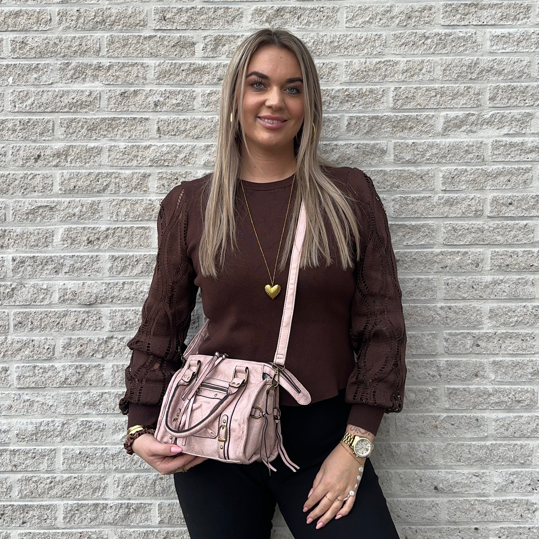 Liv Blossom Medium Tas - Licht Roze