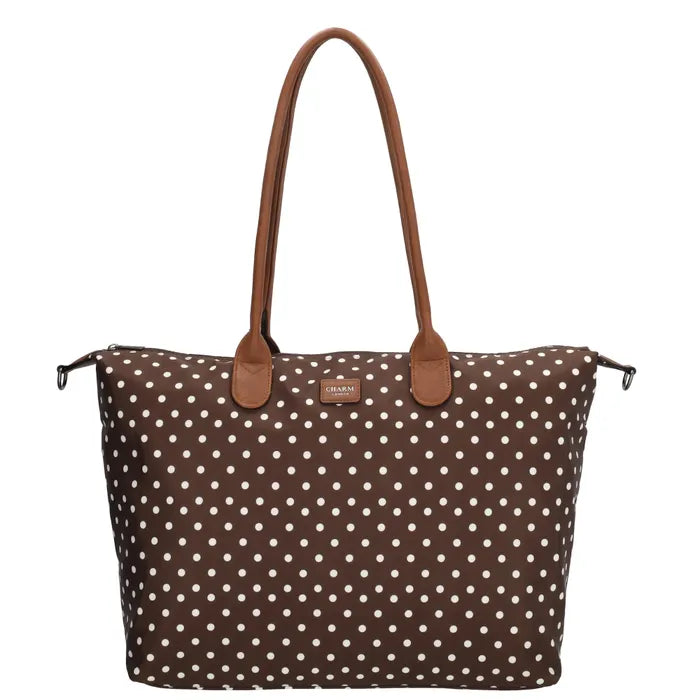 Charm London Buckingham Tas - Polka Dot Bruin