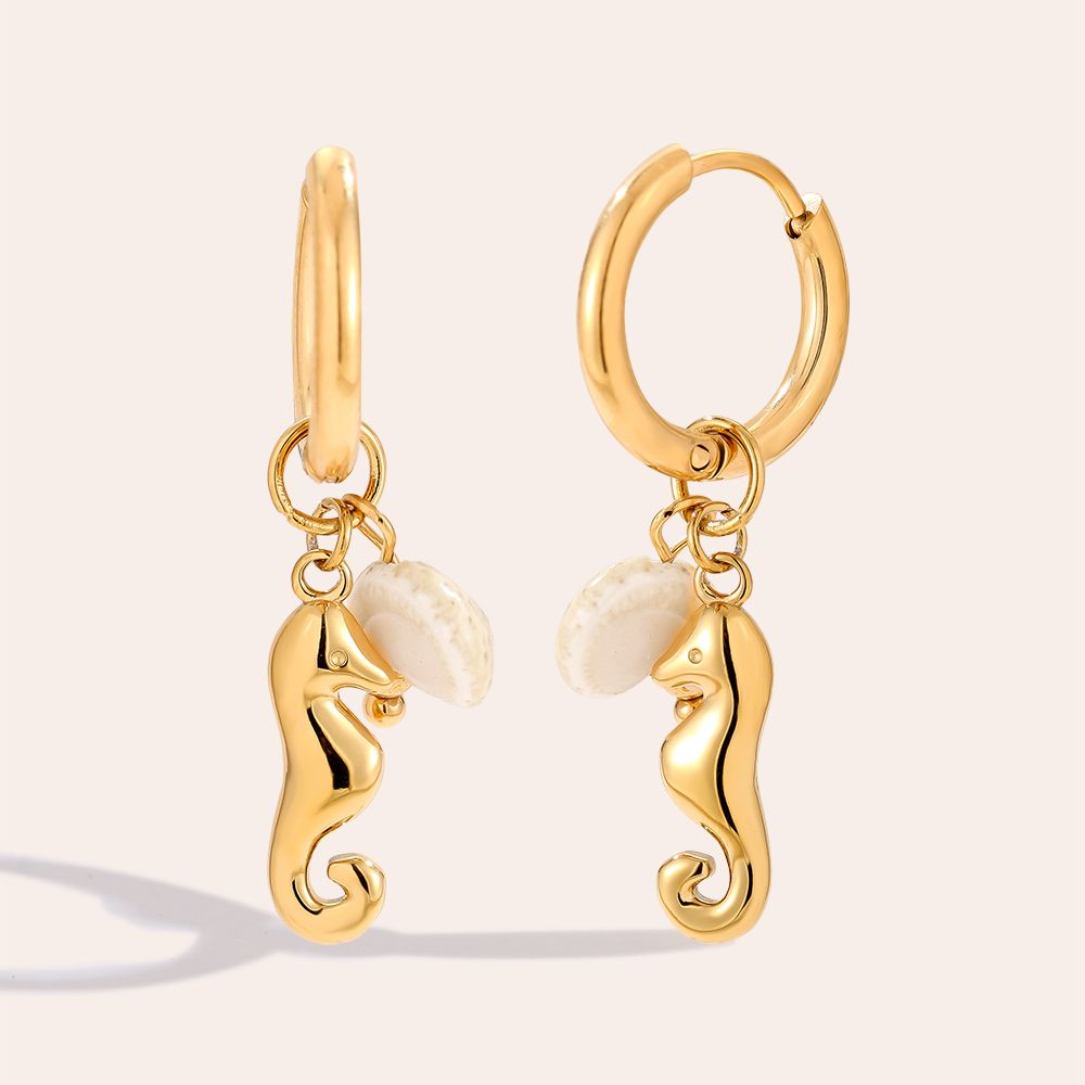 Seahorse Earrings - Gold
