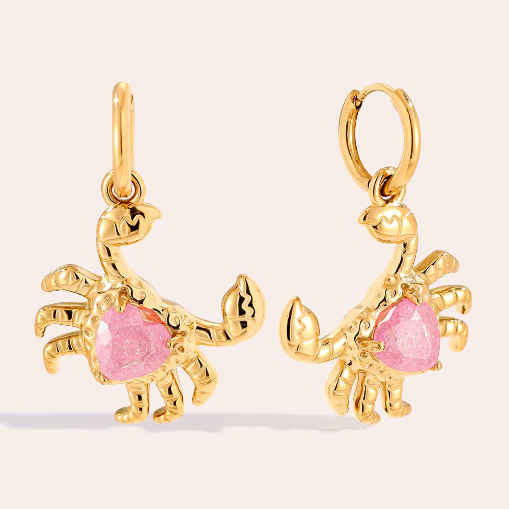 Crab Earrings - Gold