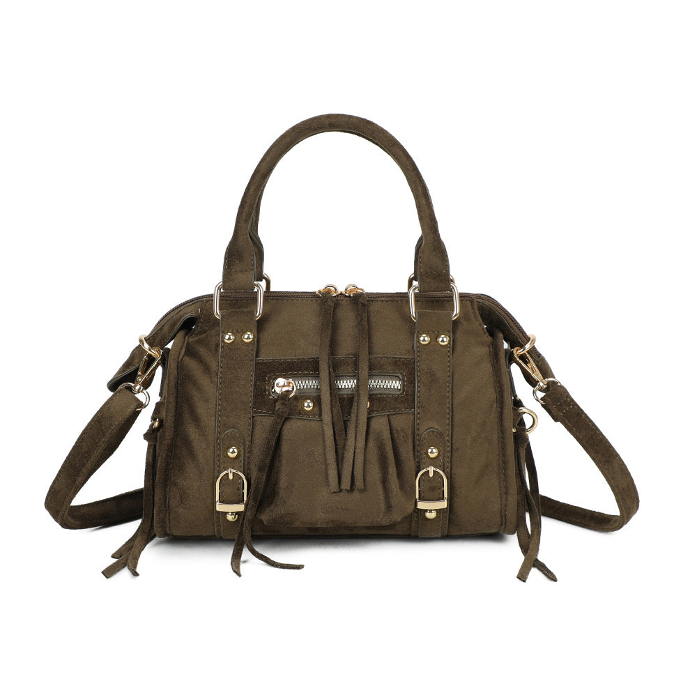 Liv Classic Suède Medium Tas - Army Groen