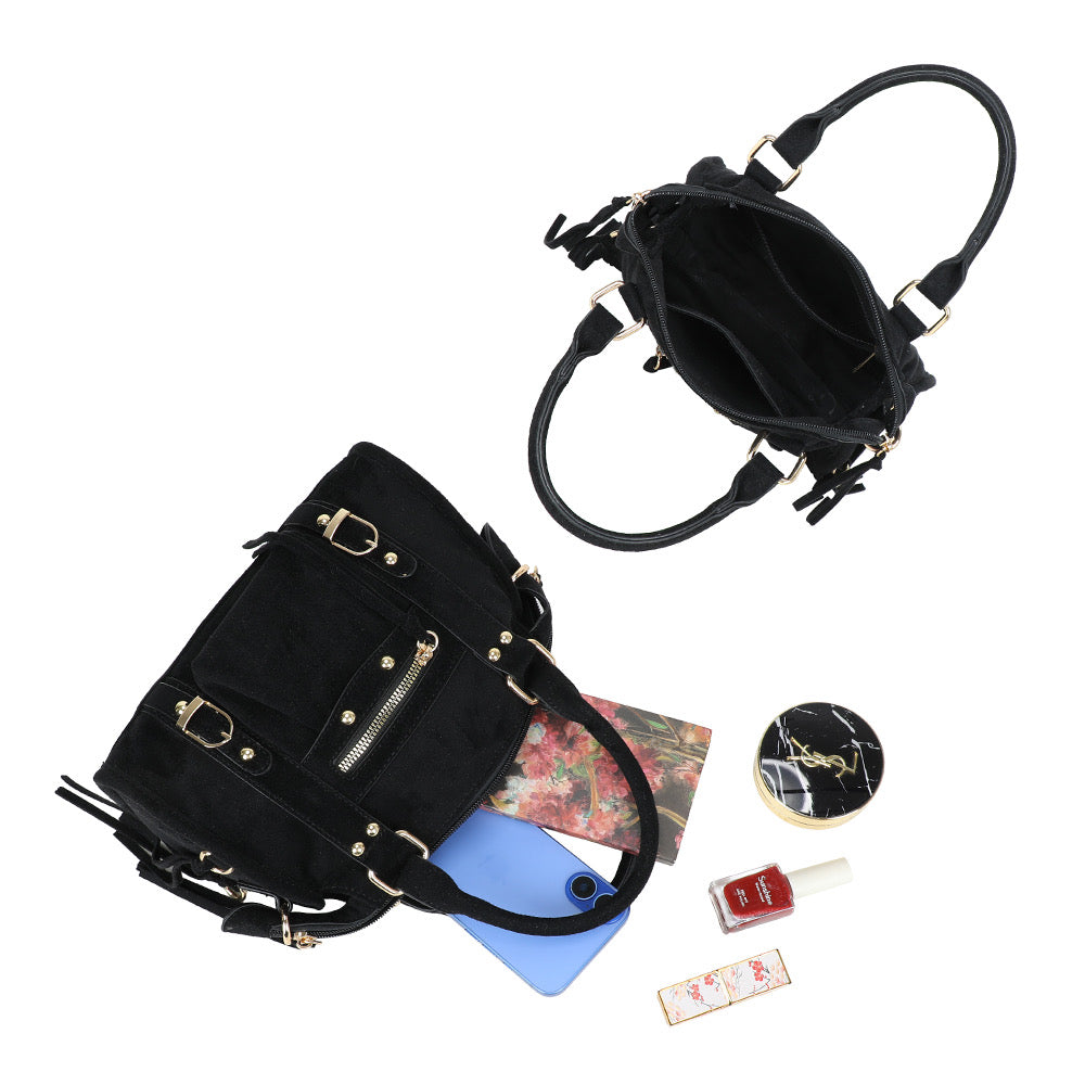 Liv Classic Suède Medium Tas - Koffie Bruin