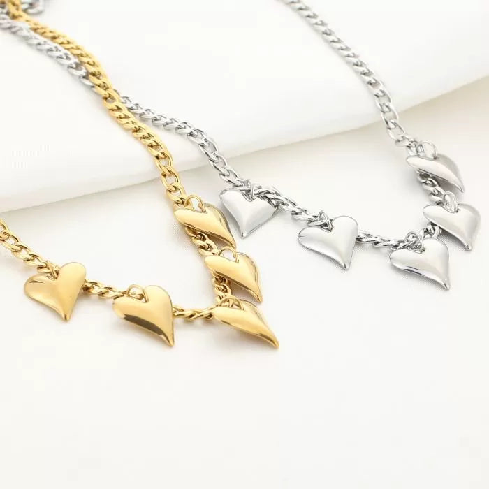 Figure Big Heart Necklace 40 cm - Gold