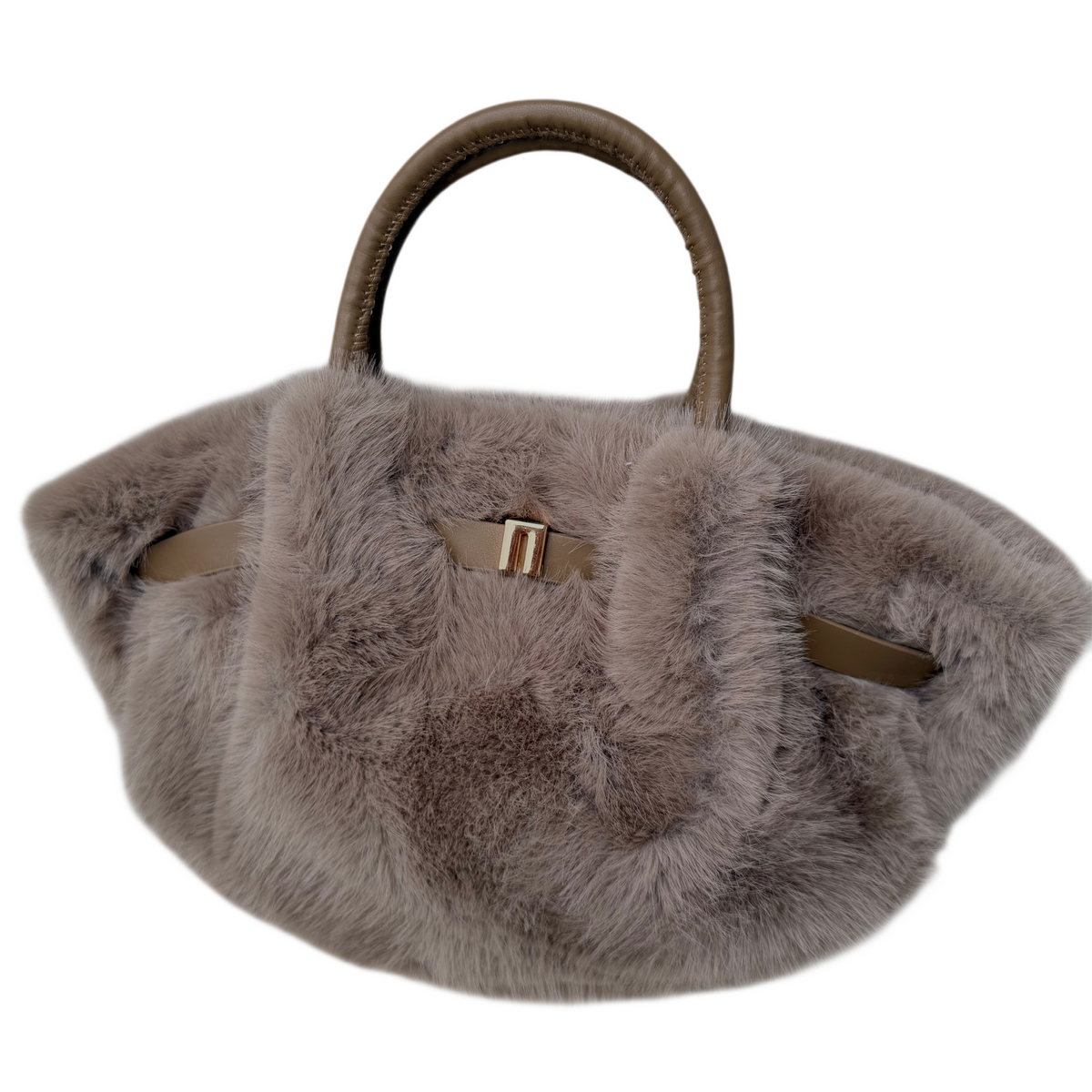 Marley Fluffy Small Tas - Taupe