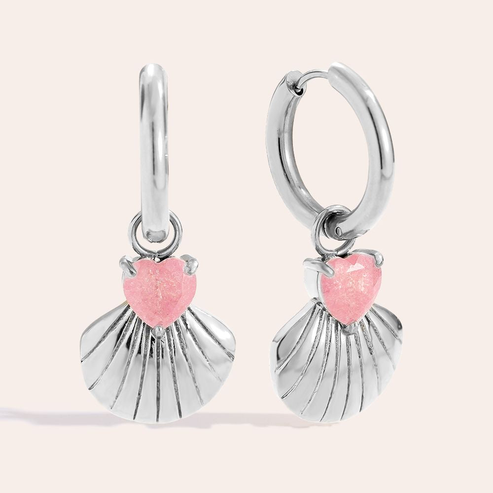 Lovely Shell Earrings - Silver
