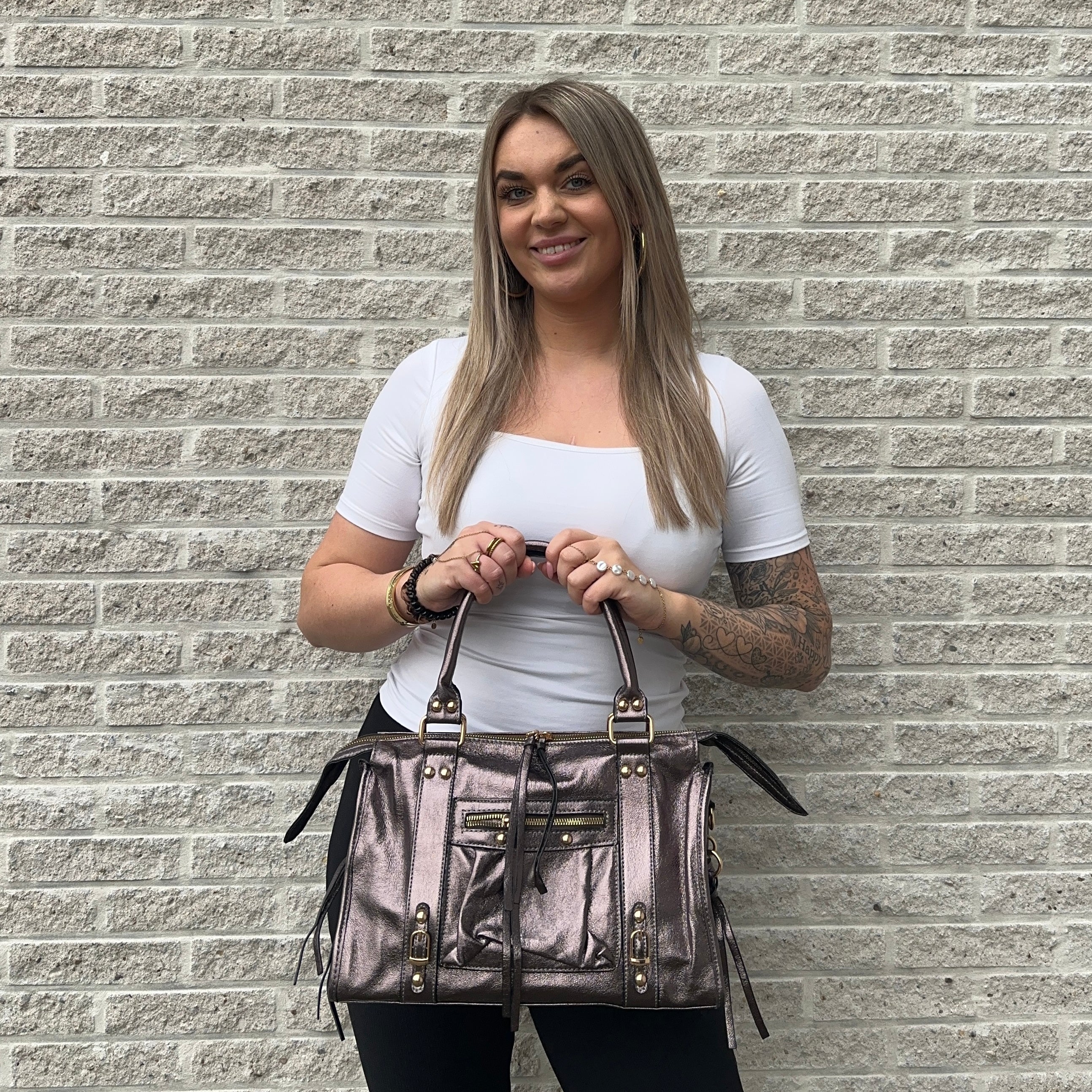 Liv Shiny Large Tas - Grijs