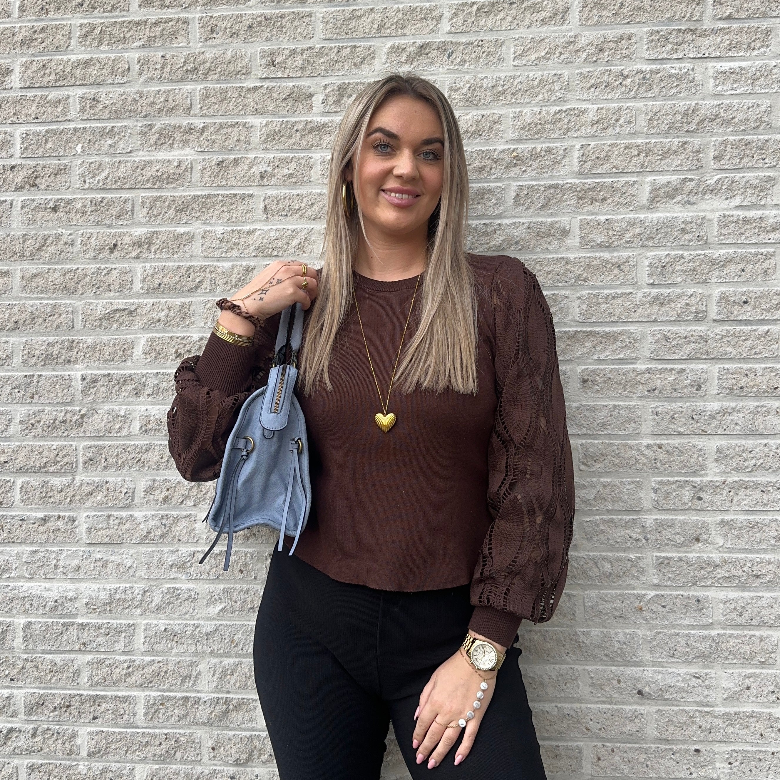 Liv Blossom Large Tas - Jeans
