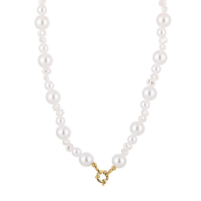 Pearl Necklace 42 cm - Gold