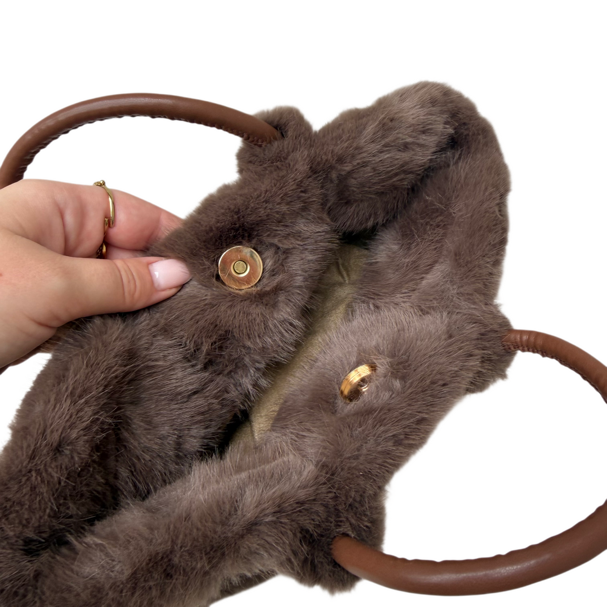 Marley Fluffy Small Tas - Beige
