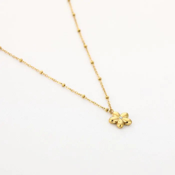 Flower Necklace 40 cm - Gold